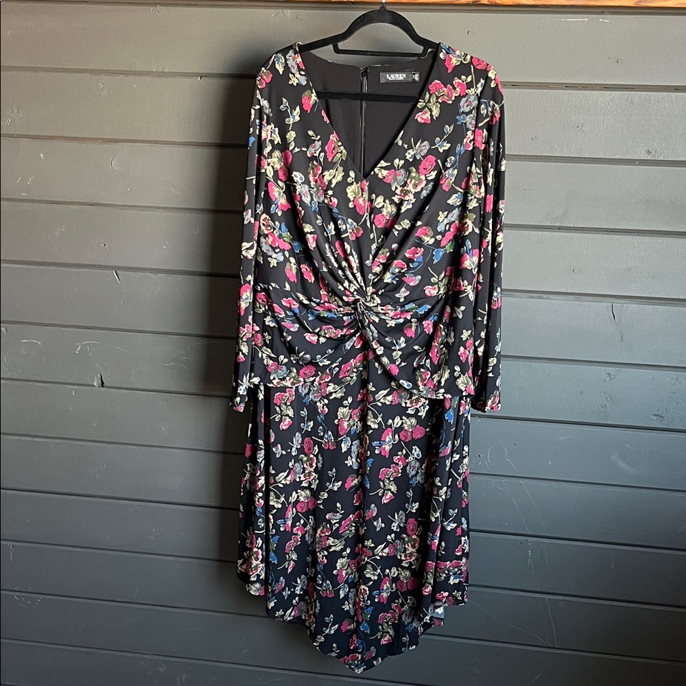 Ralph Lauren Black Label Floral Long Sleeve Dress Gently used
